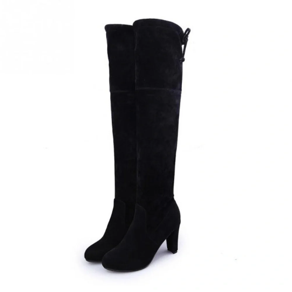Women’s Over-the-Knee Black Suede Boots